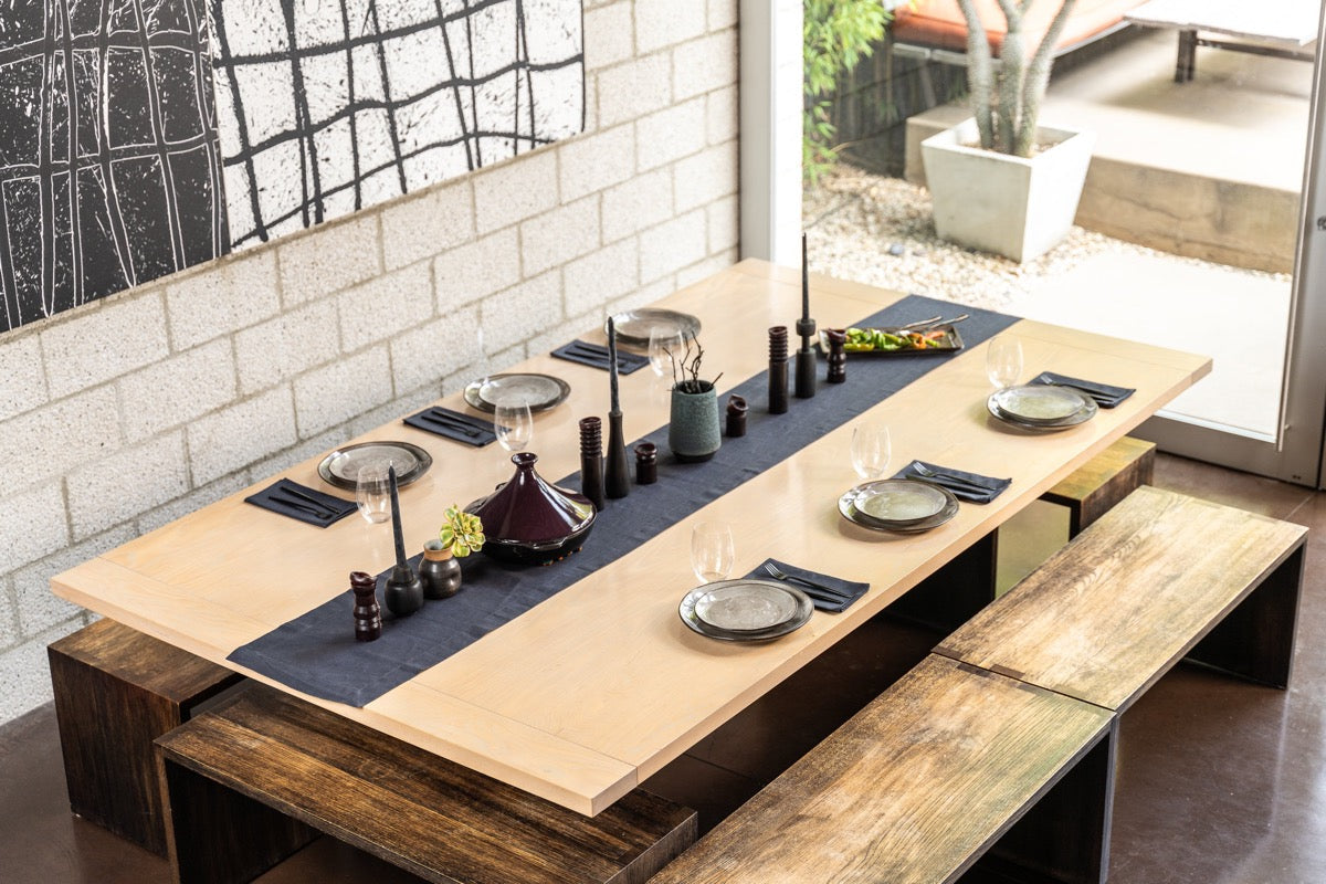 Black Table Runners for Dining Table